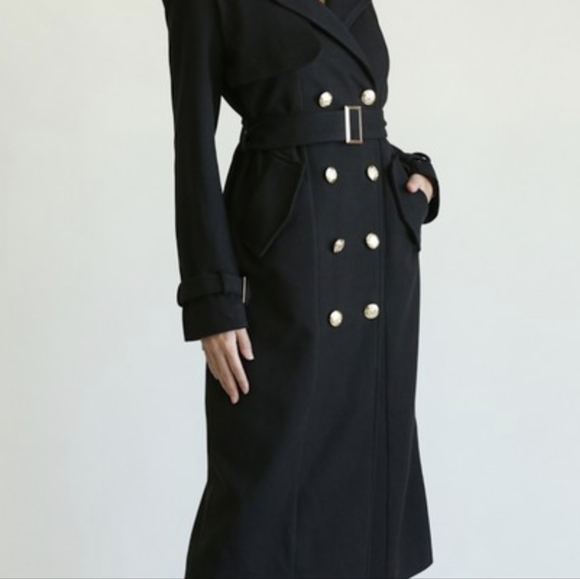 Stretch Woven Trench Coat - Picture 4 of 6